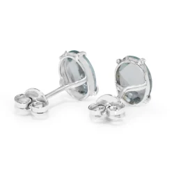 18ct White Gold Aquamarine Stud Earrings