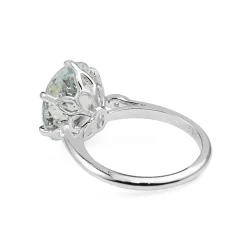 18ct White Gold Aquamarine and Diamond Ring