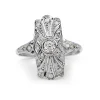 18ct White Gold Art Deco Old and Rose Cut Diamond Ring