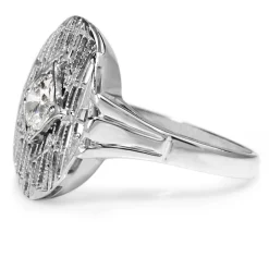 14ct White Gold Art Deco Old Cut Diamond Ring