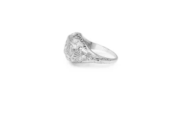 18ct White Gold Art Deco Old Cut Diamond Ring