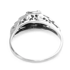 18ct White Gold Art Deco Old Cut Diamond Ring
