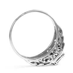 18ct White Gold Art Deco Old Cut Diamond Ring