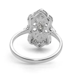 18ct White Gold Art Deco Replica Ring