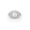 18ct White Gold Art Deco Style Diamond Ring