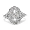18ct White Gold Art Deco Style Ring
