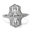 18ct White Gold Art Deco Style Ring