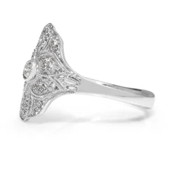 18ct White Gold Art Deco Style Ring