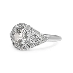 18ct White Gold Art Deco Style Diamond Ring