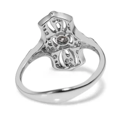 18ct White Gold Art Deco Style Ring