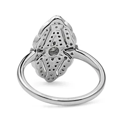 18ct White Gold Art Deco Style Sapphire and Diamond Ring