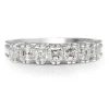 18ct White Gold Asscher Cut 7 Stone Diamond Ring