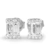 18ct White Gold Baguette Diamond Earrings