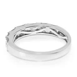 18ct White Gold Baguette Diamond Band