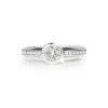 18ct White Gold Bezel Diamond Solitaire Ring