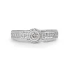 18ct White Gold Bezel Diamond Ring