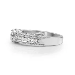 18ct White Gold Bezel Diamond Ring