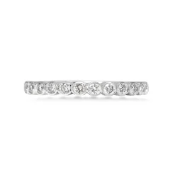 18ct White Gold Bezel Diamond Band Ring