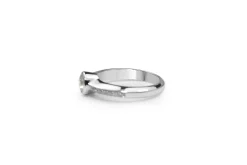 18ct White Gold Bezel Diamond Solitaire Ring
