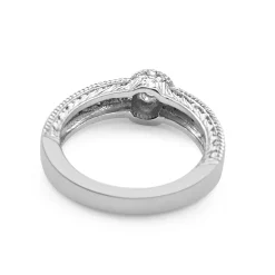 18ct White Gold Bezel Diamond Ring