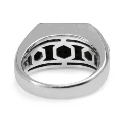 18ct White Gold Black and White Diamond Ring