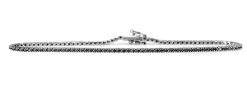 18ct White Gold Black Diamond Tennis Bracelet