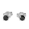 9ct White Gold Black Diamond Stud Earrings