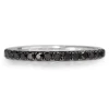 18ct White Gold Black Diamond Band