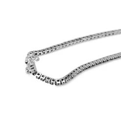 18ct White Gold Black Diamond Tennis Bracelet