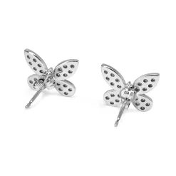 18ct White Gold Butterfly Diamond Earrings