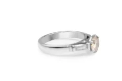 18ct White Gold Champagne Diamond Solitaire Ring