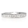 18ct White Gold Channel Set Band