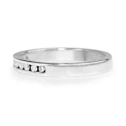 18ct White Gold Channel Set Diamond Band