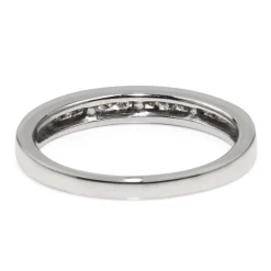 18ct White Gold Channel Set Band