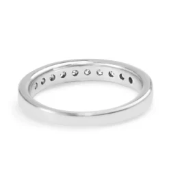 18ct White Gold Channel Set Diamond Band