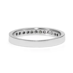 14ct White Gold Channel Set Diamond Band