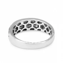 14ct White Gold Channel Set Mens Diamond Ring