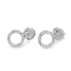 9ct White Gold Circle Diamond Stud Earrings