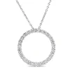 9ct White Gold Circle of Life Diamond Necklace