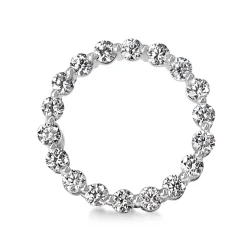 9ct White Gold Circle of Life Diamond Necklace