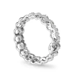 9ct White Gold Circle of Life Diamond Necklace