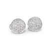 14ct White Gold Cluster Diamond Stud Earrings