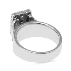 14ct White Gold Cluster Ring
