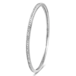 14ct White Gold 1.30ct All Round Diamond Bangle