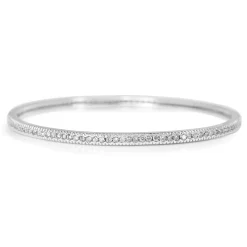14ct White Gold 1.30ct All Round Diamond Bangle