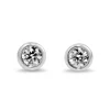 9ct White Gold .20ct Bezel Diamond Stud Earrings