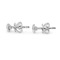 9ct White Gold .30ct Bezel Diamond Stud Earrings