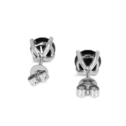 18ct White Gold 1.36ct Black Diamond Stud Earrings
