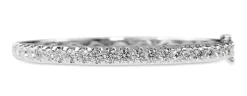 9ct White Gold 3.05ct Diamond Bangle