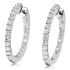 18ct White Gold 1.45ct Diamond Hoop Earrings